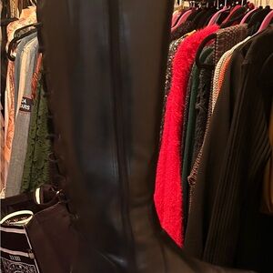 Black Knee-High Lace-Up Boots